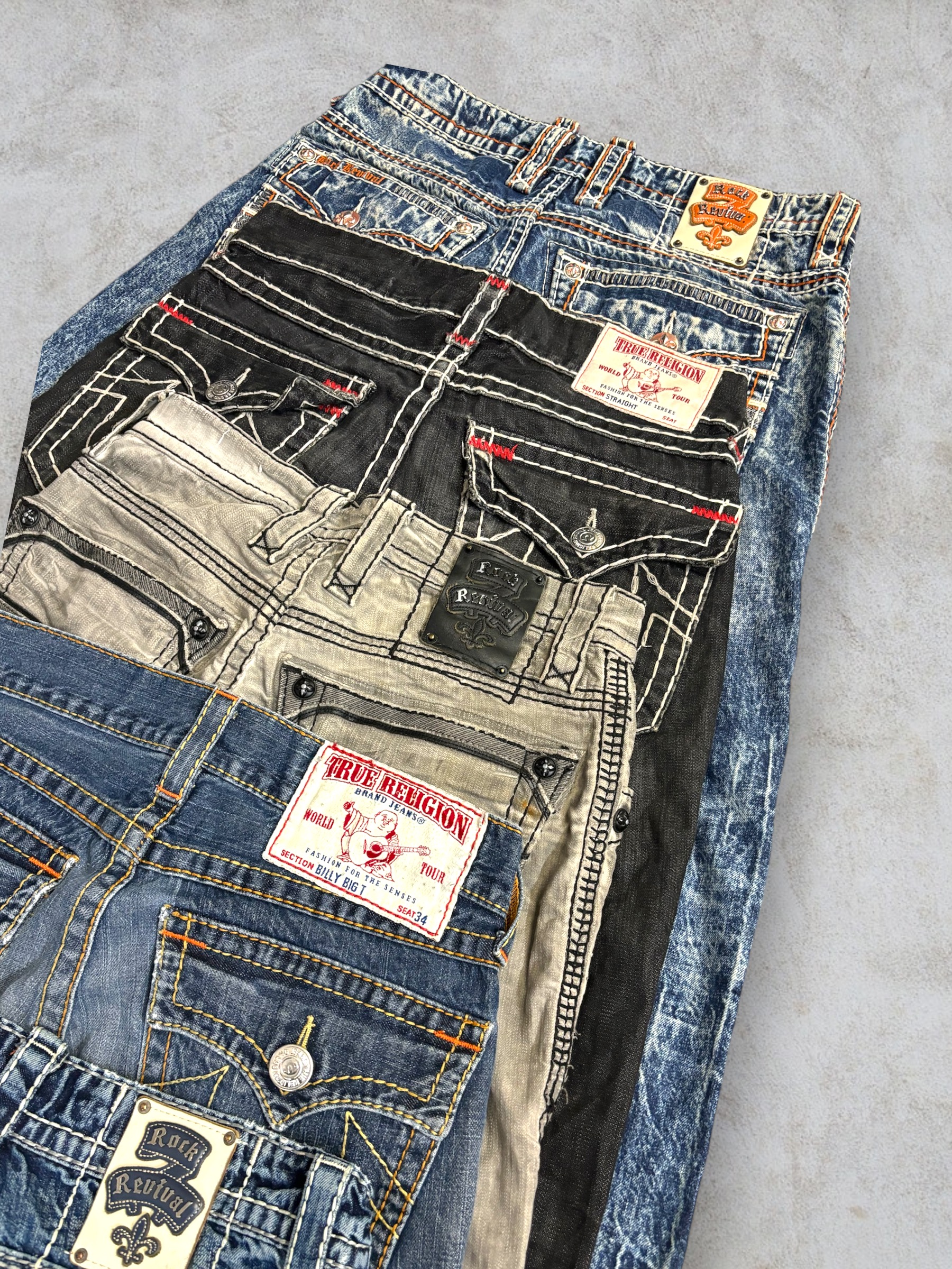 Jeans True Religion Rock Revival pour hommes 20 pcs (A86)