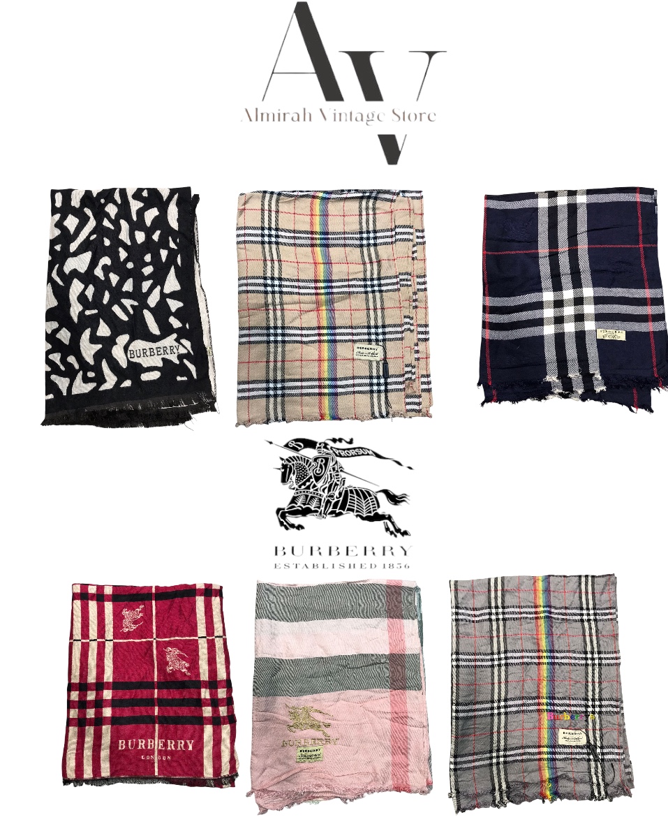 Y2k belle longue écharpe Burberry ABC