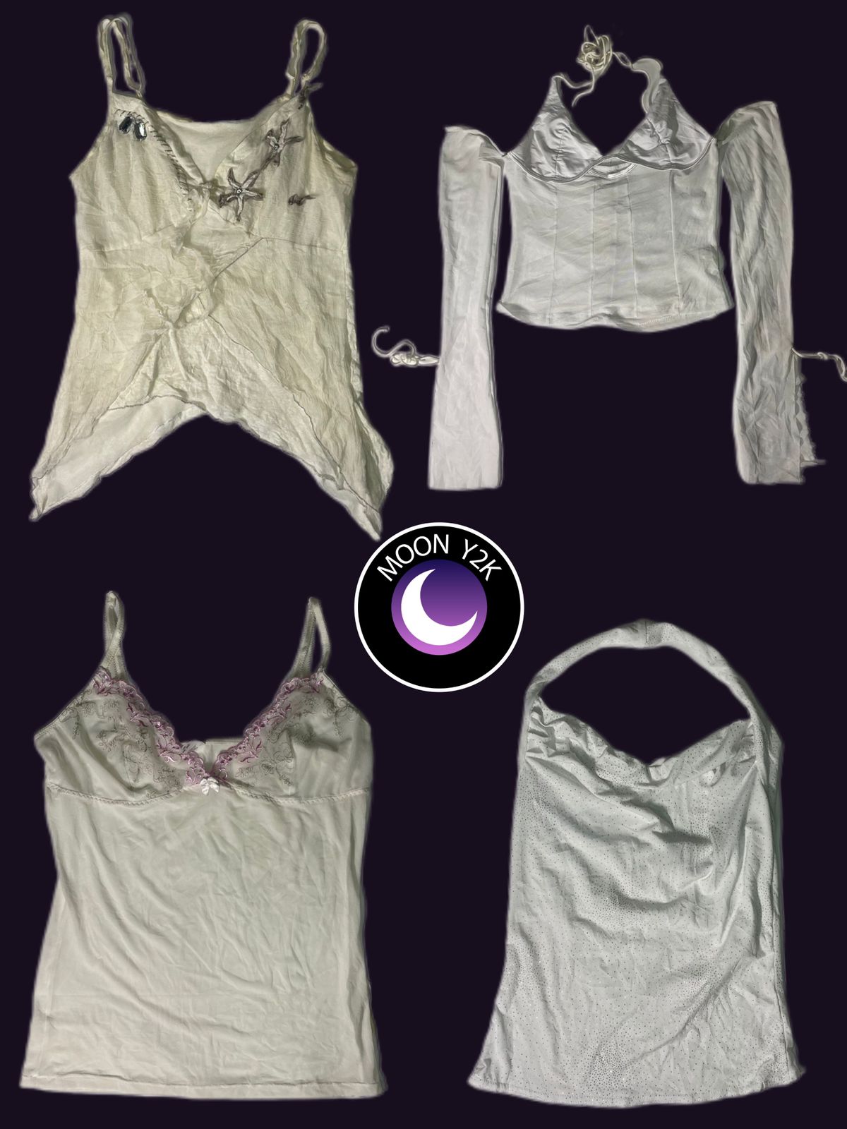 Y2k Angellic White Tops (A-28)