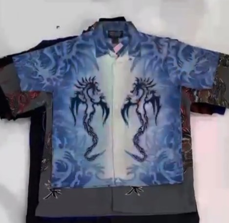 Y2K Crazy Dragon Printed Shirt (SR-653)