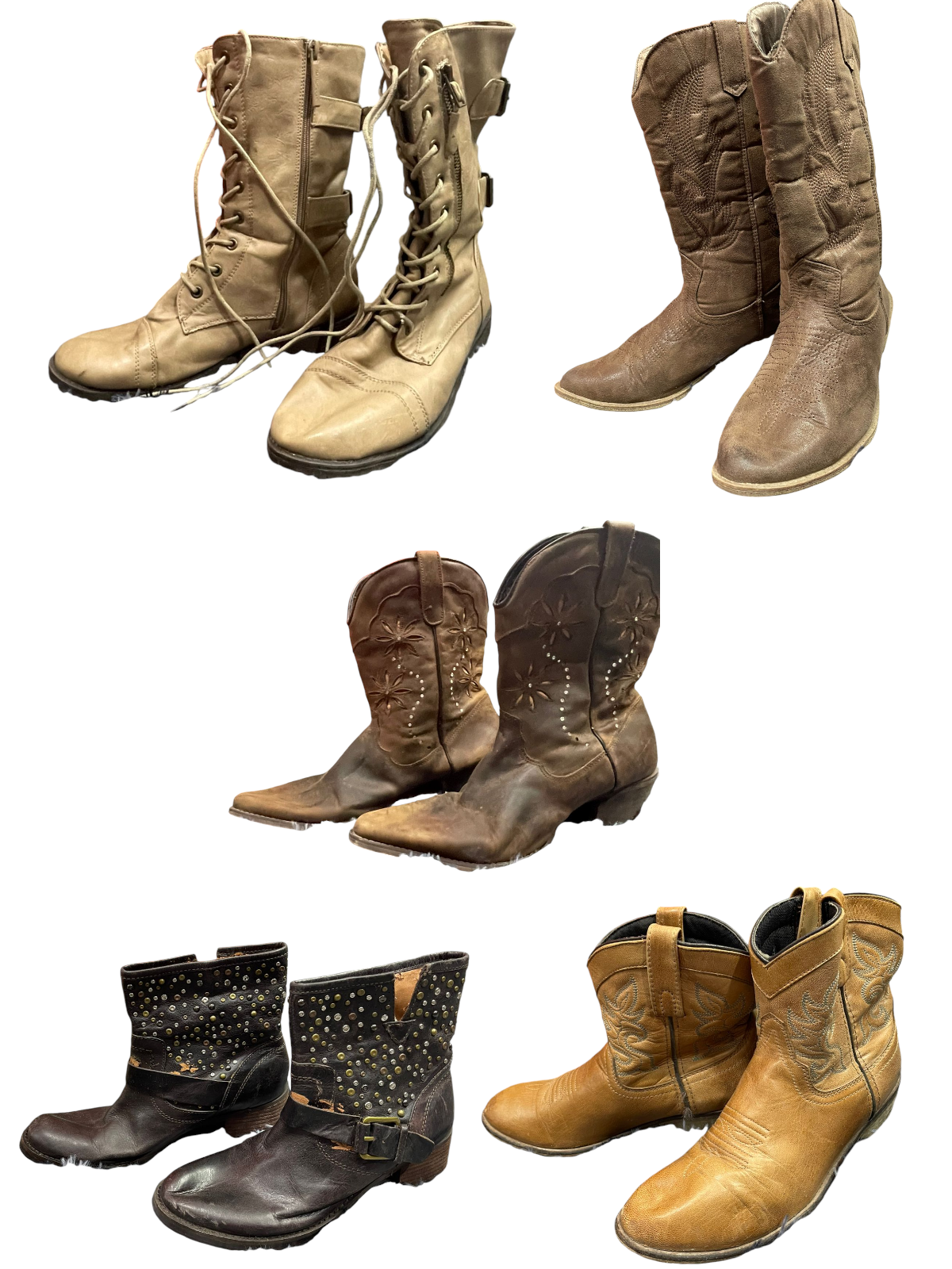 Y2K belles BOTTES DE COW-BOY