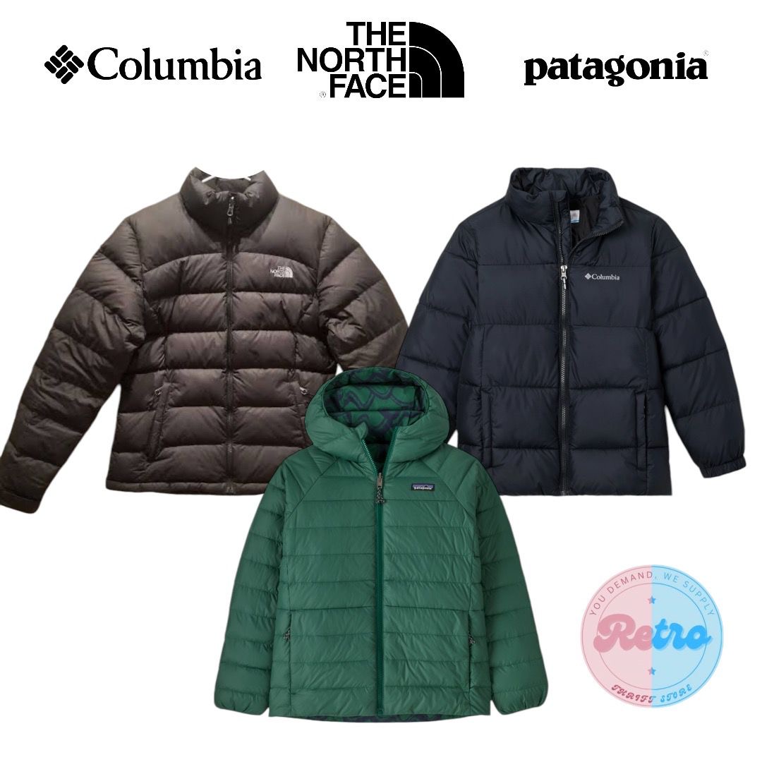 Branded Puffer Jackets Patagonia The North Face Columbia 8 PCs Vintage Wholesale Marketplace Bulk Vintage Wholesale Fleek