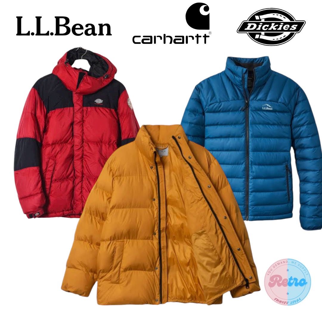 Vestes matelassées de marque *Carhartt* *Dickies* *L.L.Bean* 11 pièces