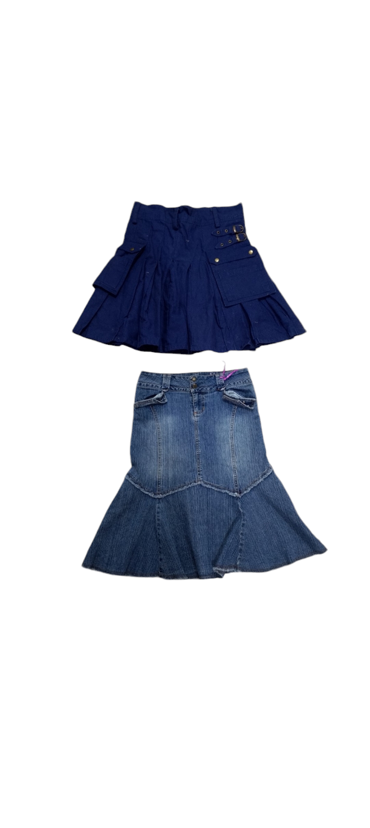 Jupes en denim longues/midi mignonnes - 12 pcs - 12/10/24