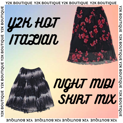 Y2K HOT ITALIAN NIGHTS MIDI SKIRT MIX