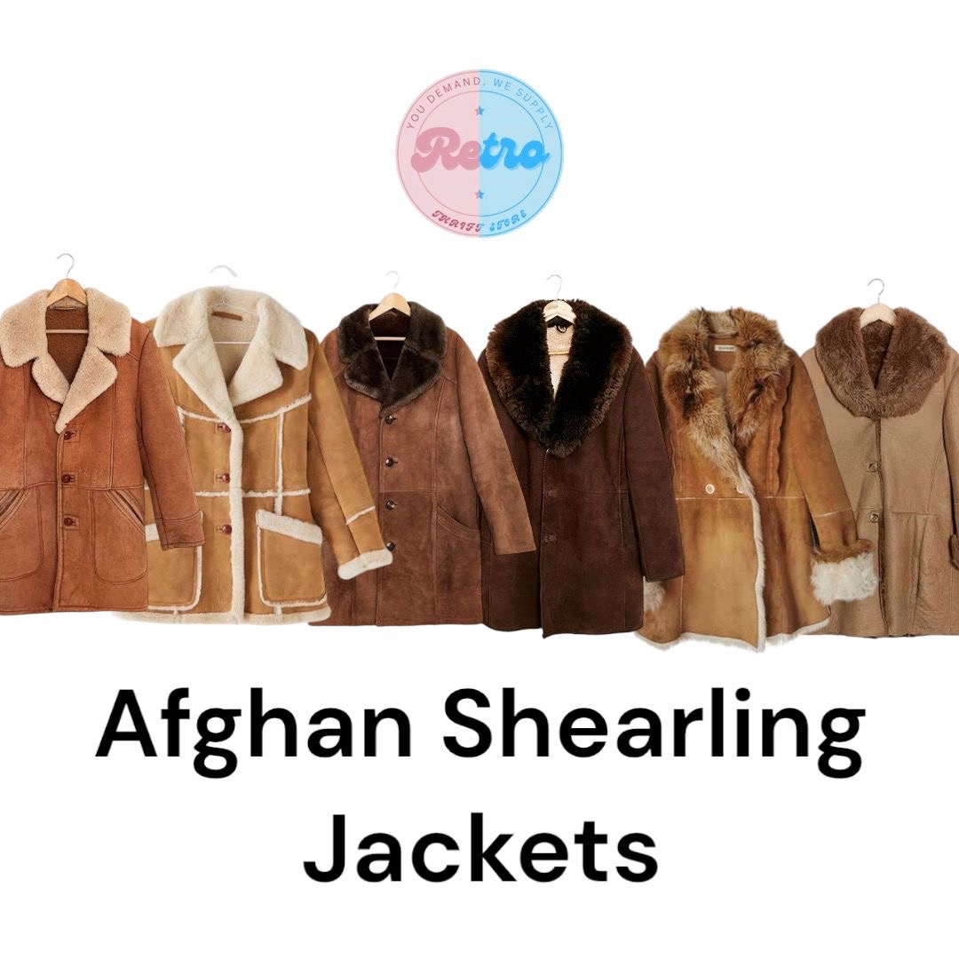 Vestes en shearling afghanes Y2K 7 pièces