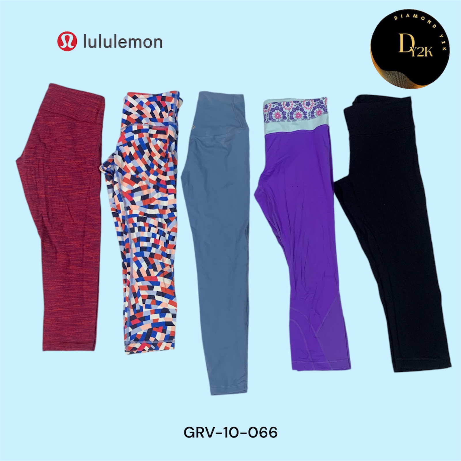 Chic et Sportif : Leggings Courts Lululemon pour Jours Actifs (GRV-10-066)