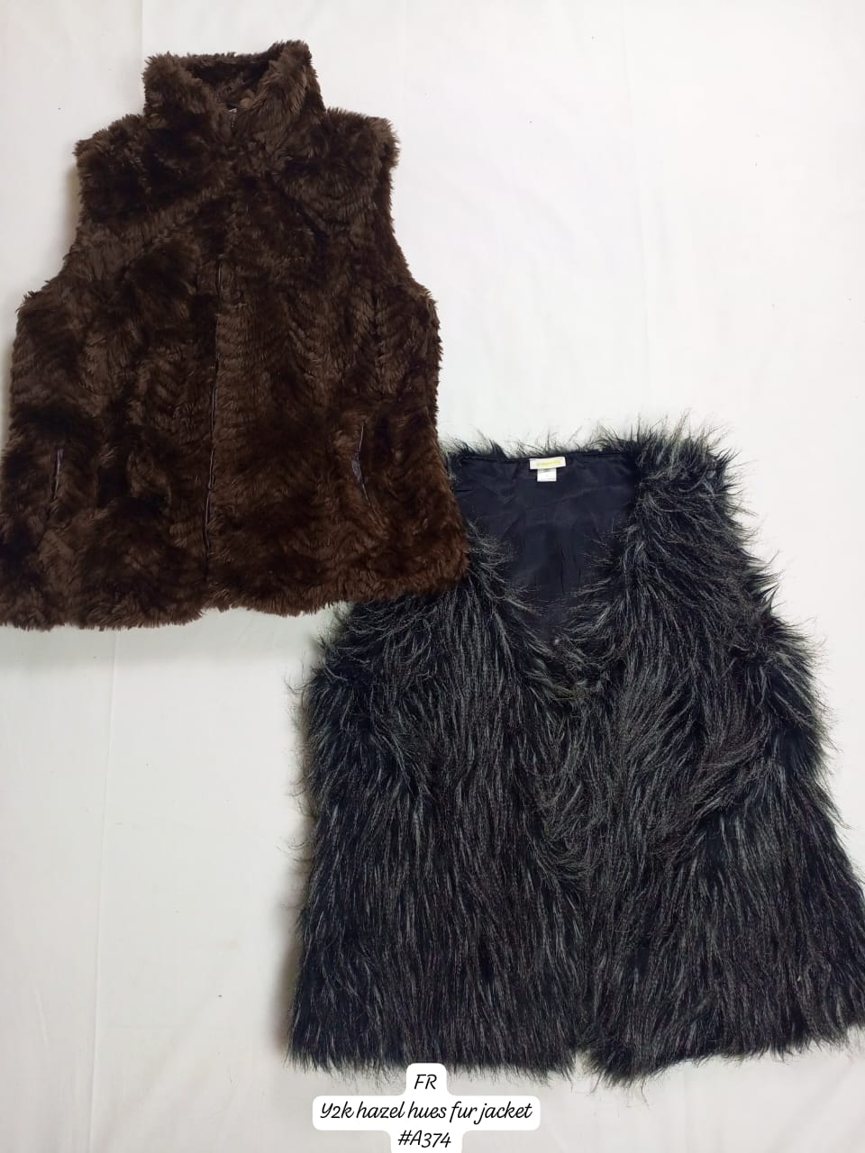 Veste en fourrure Y2K teintes noisette