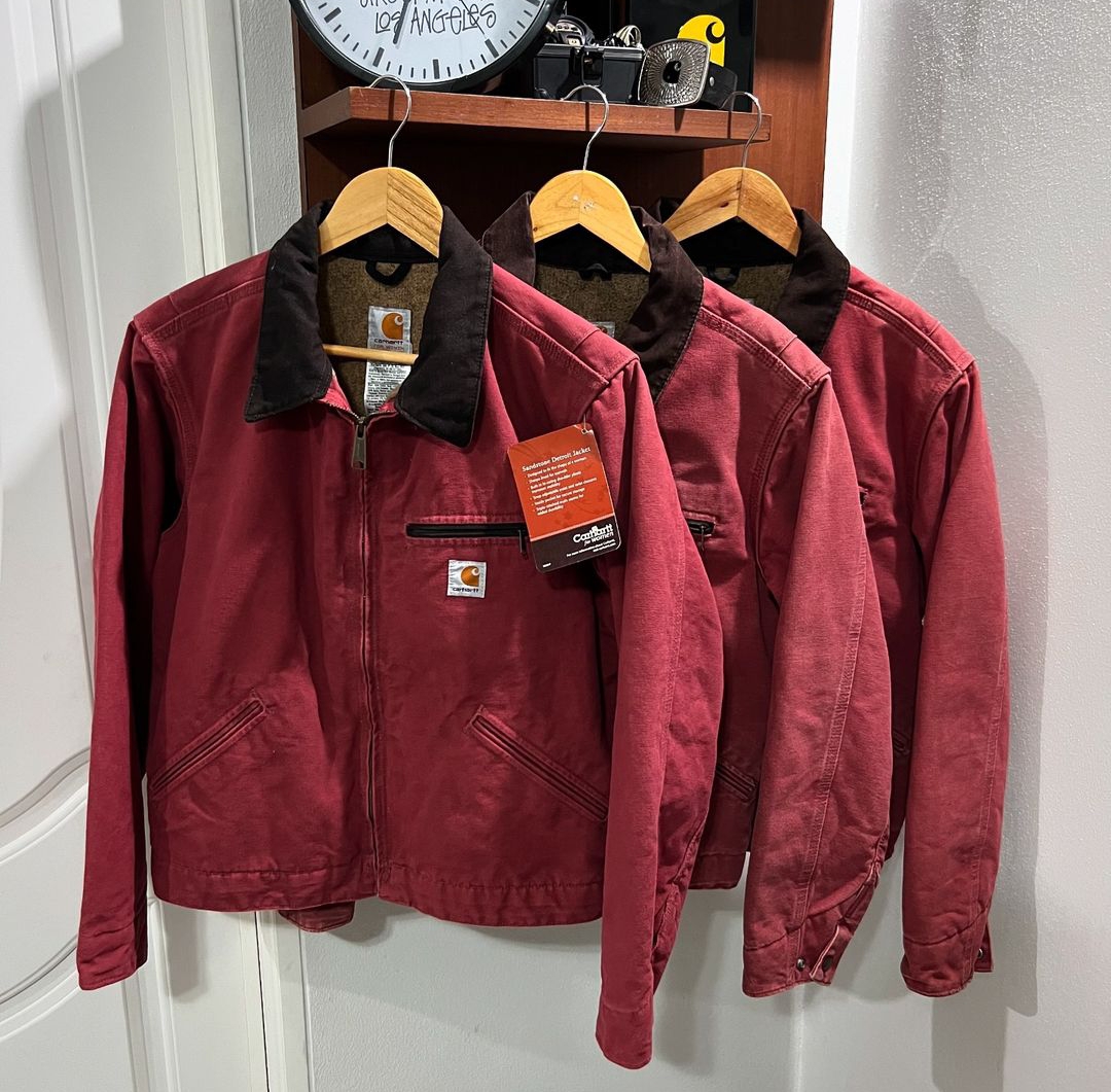 Carhartt Rework Style Maroon Detroit Jackets 15 pcs