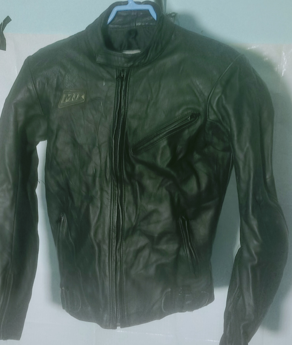 Veste de moto en cuir américain pour hommes