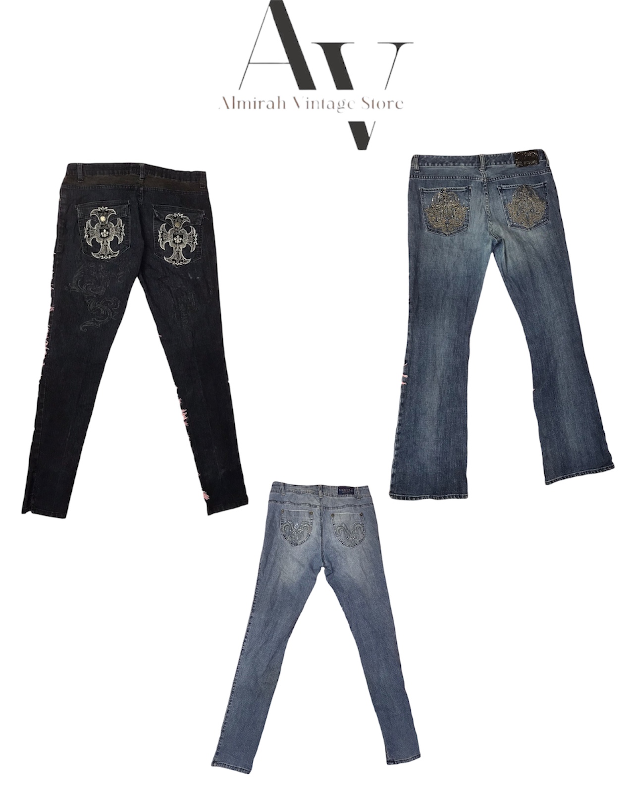 Melhores designs de jeans flare Y2K