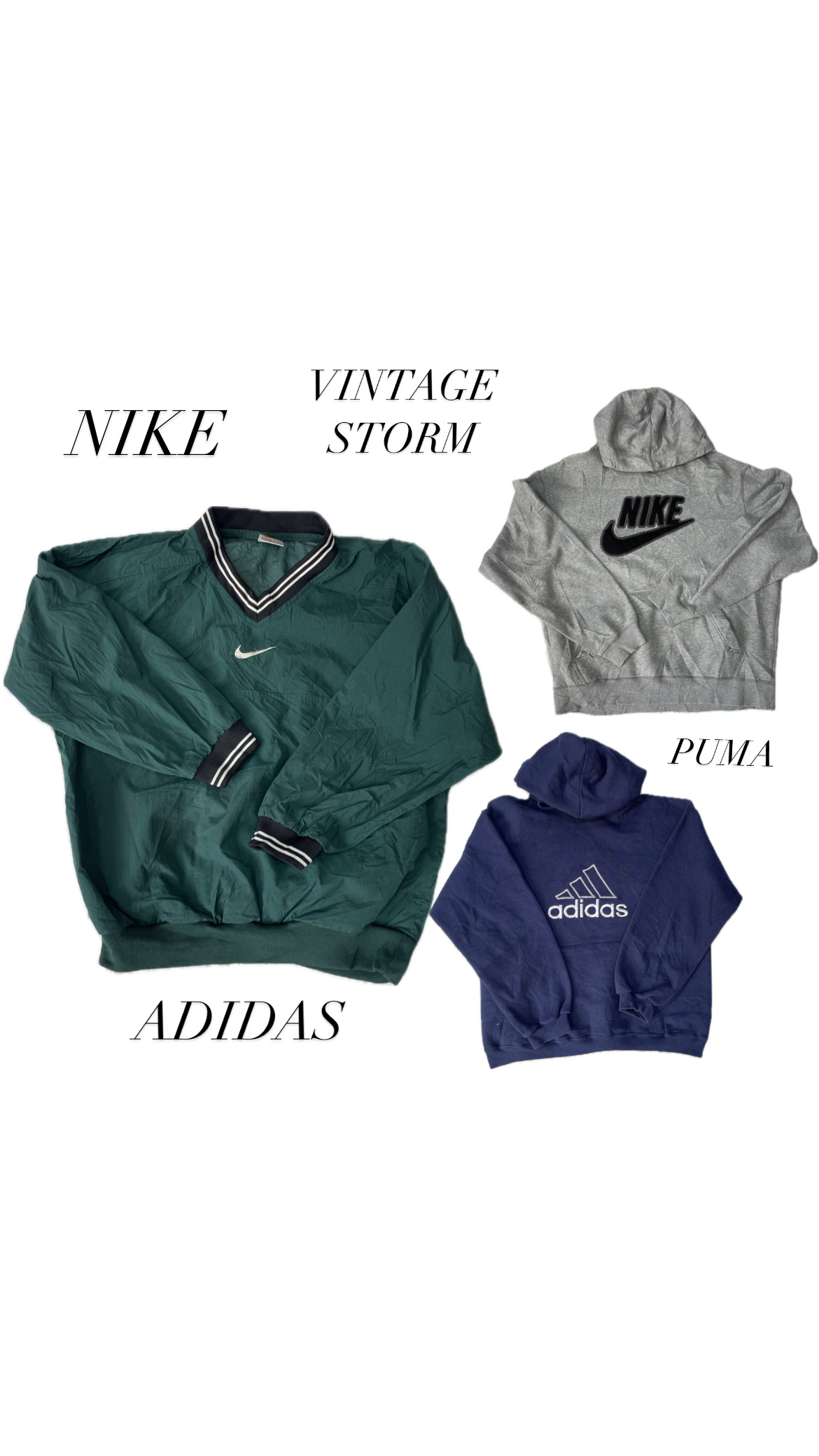 nike adidas puma sweatshirt
