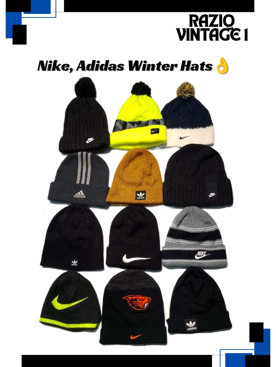 Nike Adidas Winter Hats 20Pcs Vintage Wholesale Marketplace Bulk Vintage Wholesale Fleek