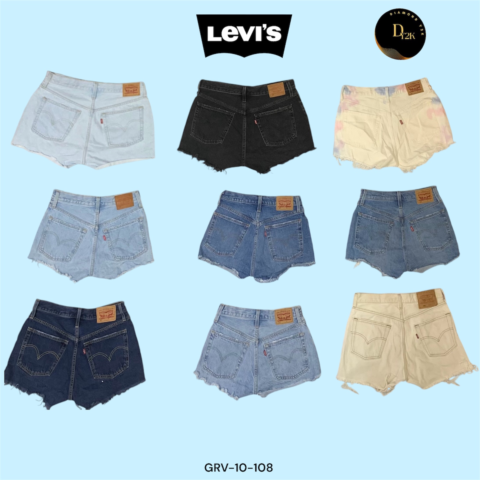 Y2K Levi's Denim Mini Shorts – Retro Vibes, Timeless Style (GRV-10-108)