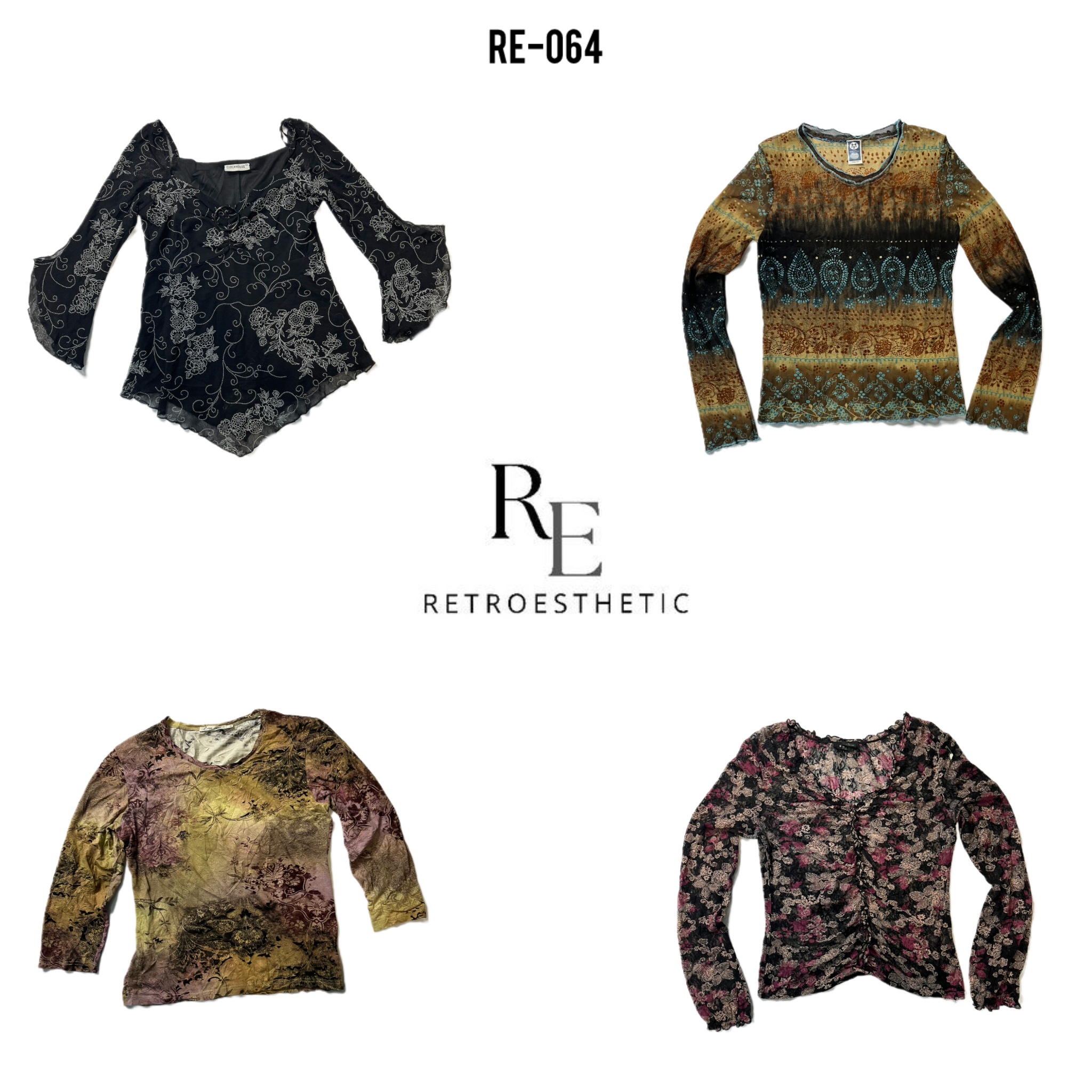 Y2K Earthy Tone Tops (RE-064)