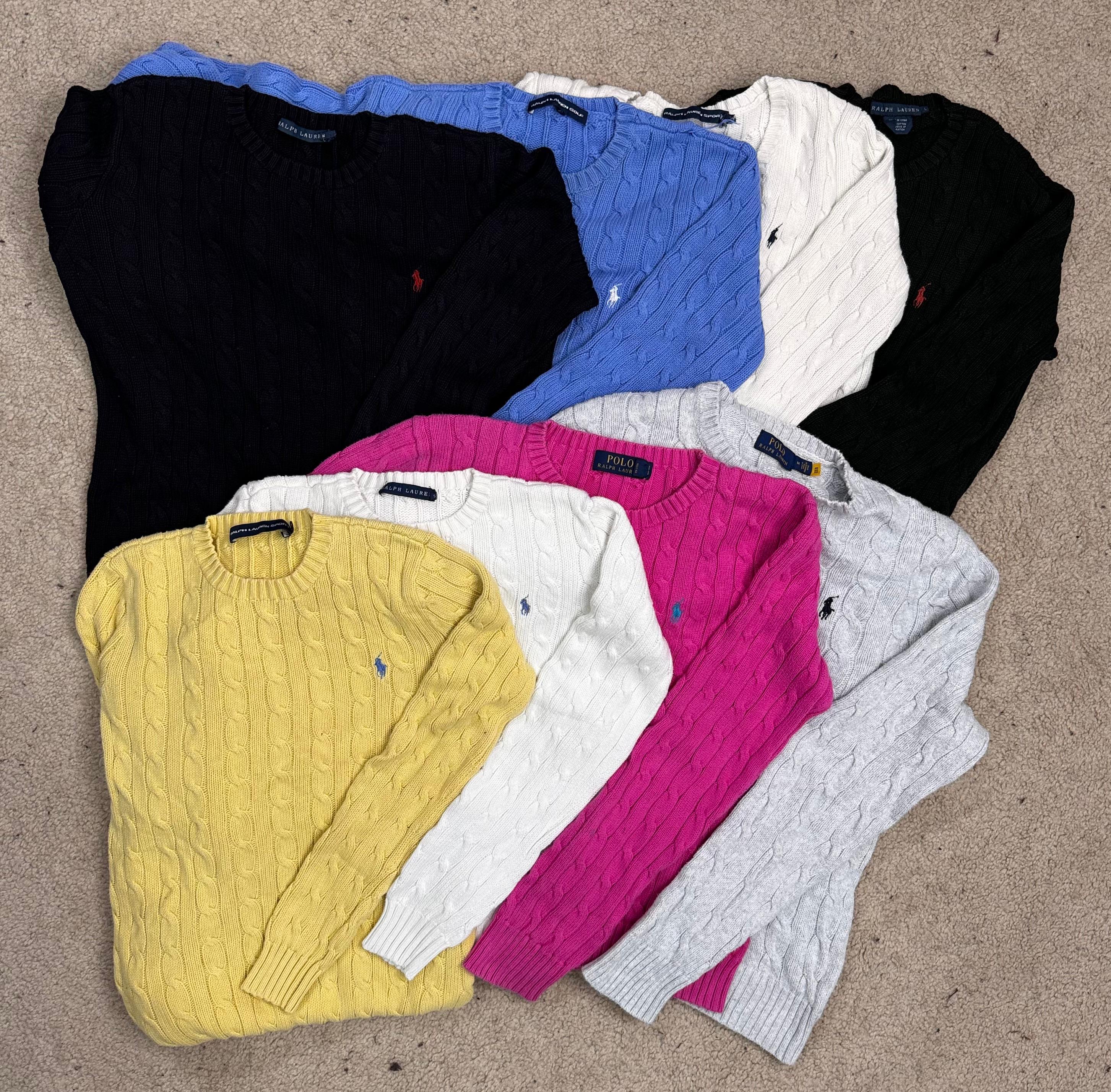 #VV44 Pull en maille torsadée Ralph Lauren 50 pièces