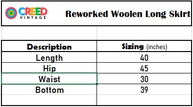 Jupe longue en laine Rework