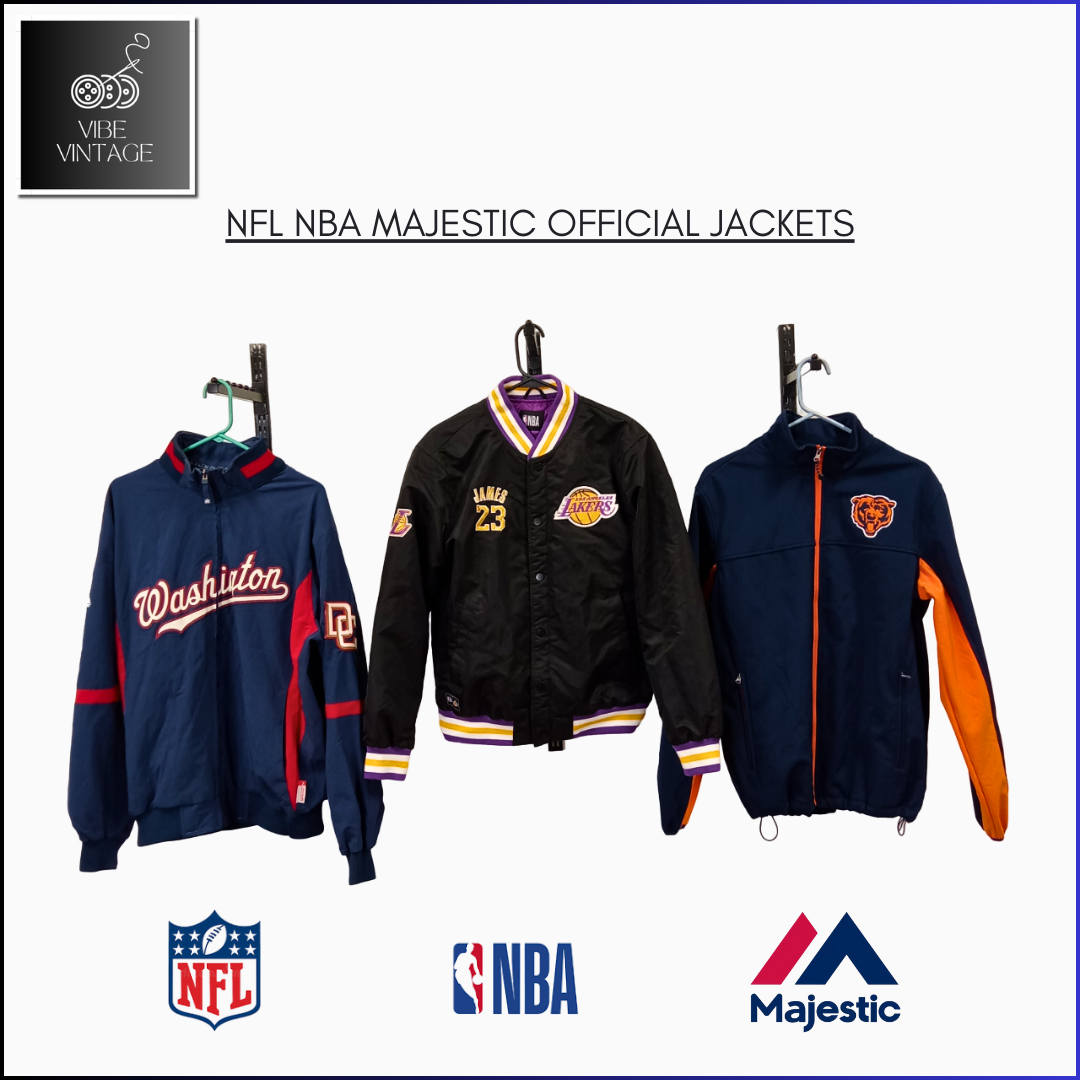 VESTES DE SPORT PRO AMÉRICAINES (NFL-NBA-MAJESTIC) - 05 PCS