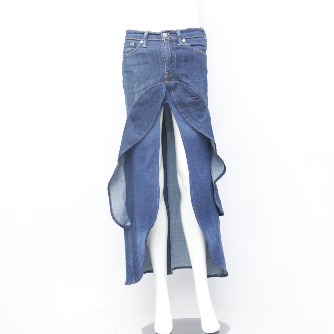 Rework Denim Long Skirts