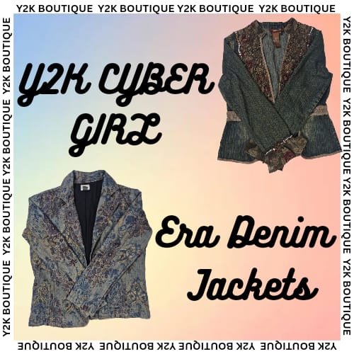 VESTES EN DENIM DE L'ÉPOQUE CYBER GIRL Y2K