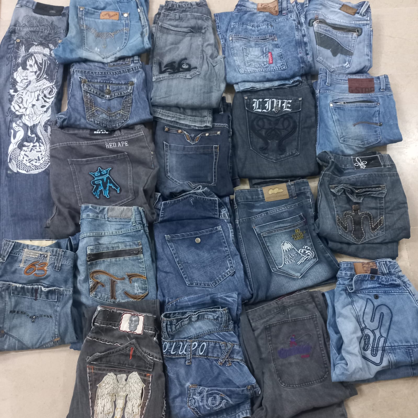 Units de jeans HIP HOP américains pour hommes (20)