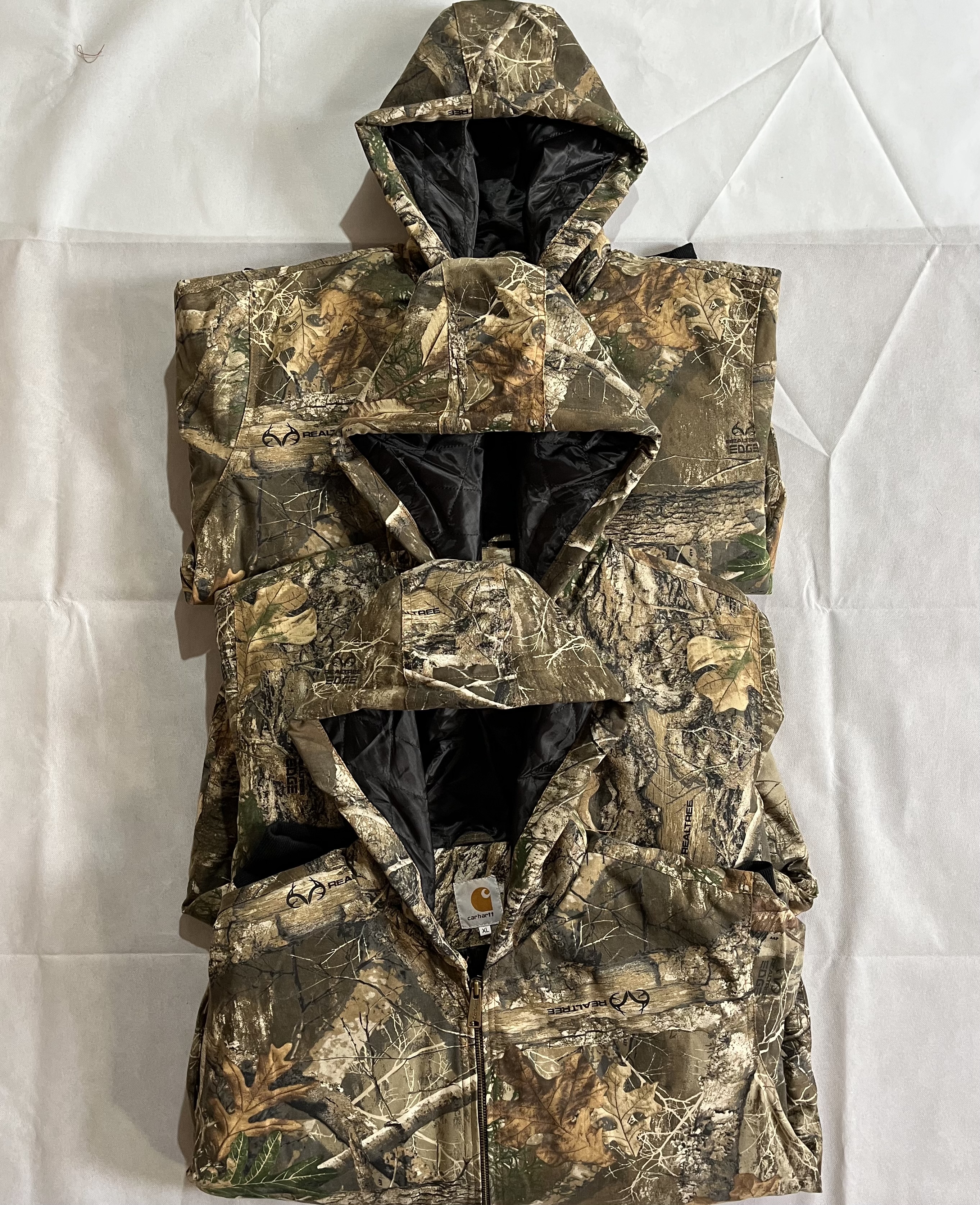 SALE!! Vintage Carhartt Rework Style Realtree Camo Hooded Jackets - MOQ 25 pcs