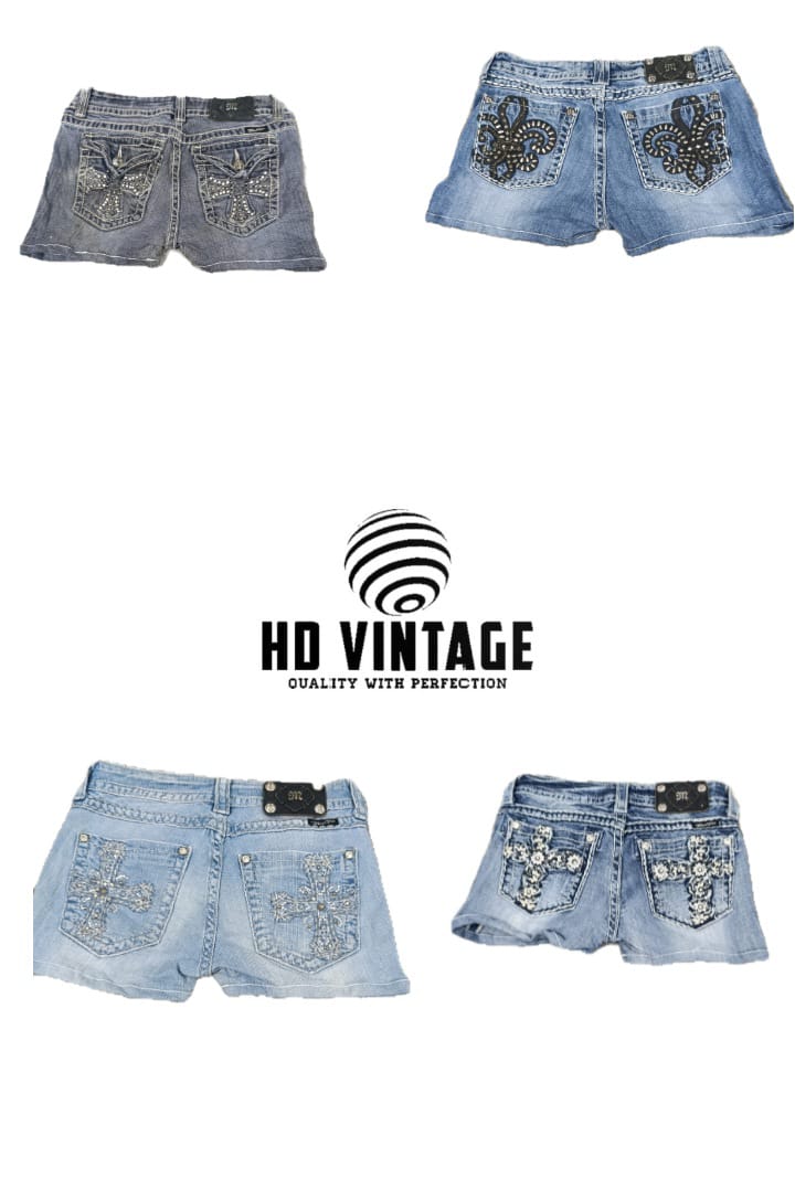 HD448 Ladies Y2K Miss Me Shorts - 50 pcs
