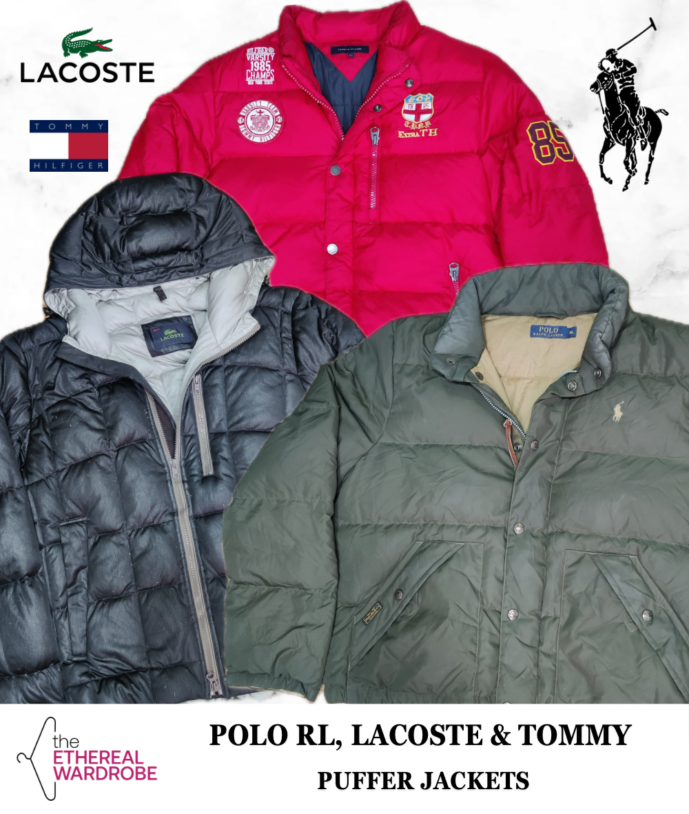 Manteaux / Vestes Puffer Polo RL, Lacoste & Tommy 28 pièces