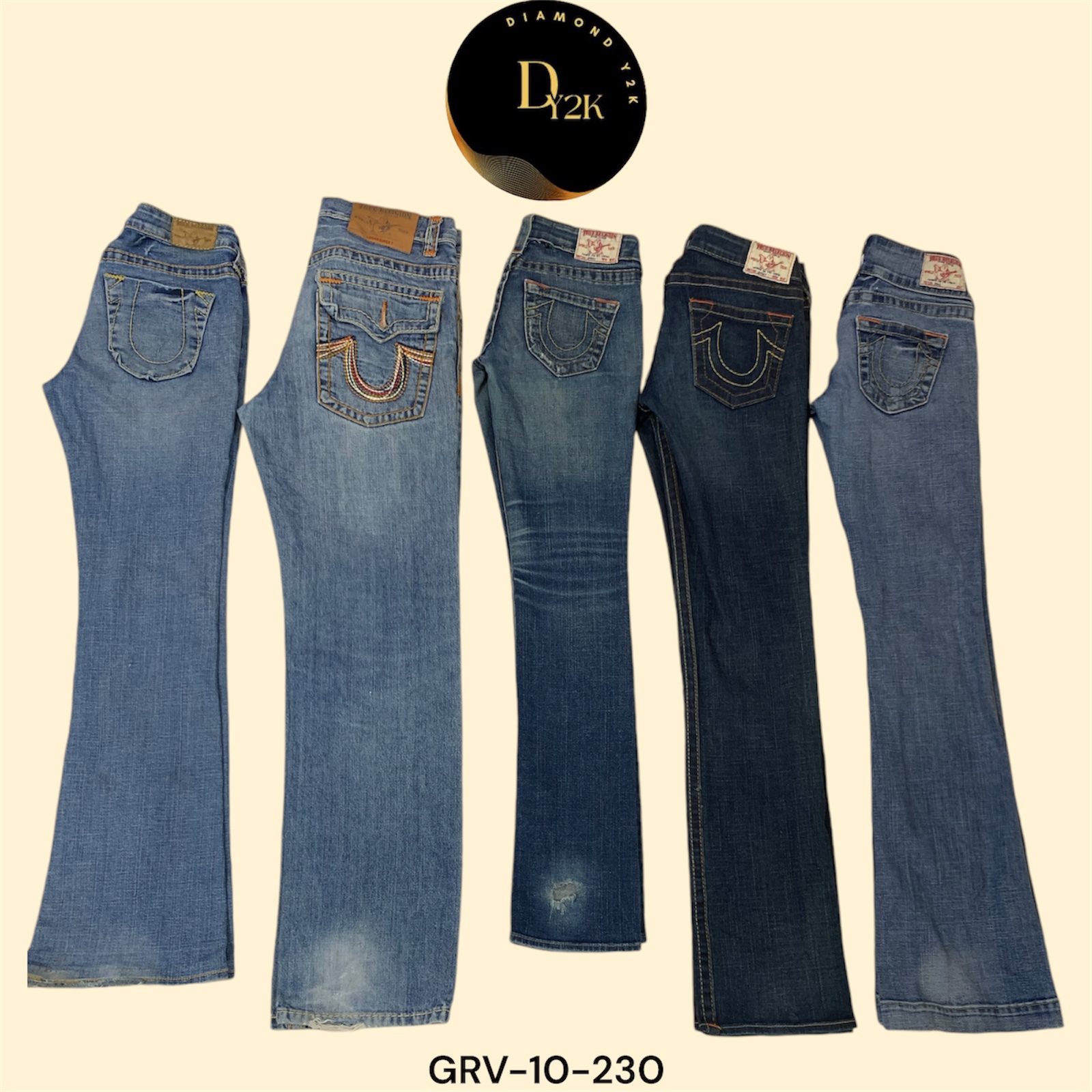 Authentic Y2K Style: True Religion Flare Jeans (GRV-10-230)