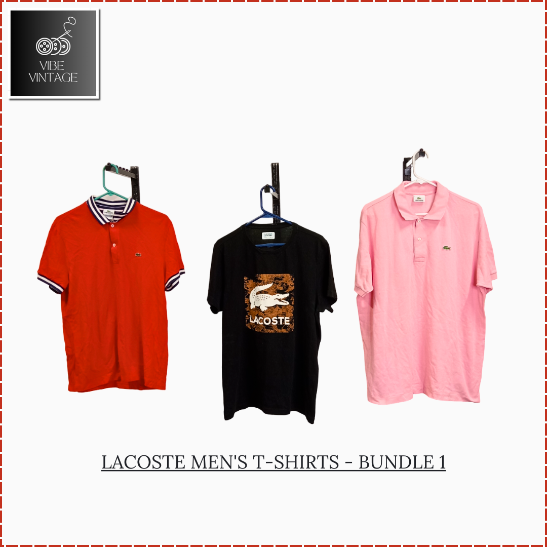 T-SHIRTS HOMME LACOSTE - LOT 1 - 20 PIÈCES