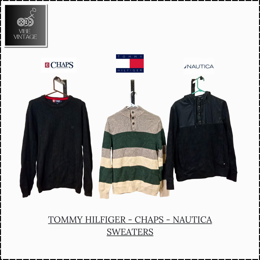 TOMMY HILFIGER - CHAPS - NAUTICA SWEATERS - 27 PCS