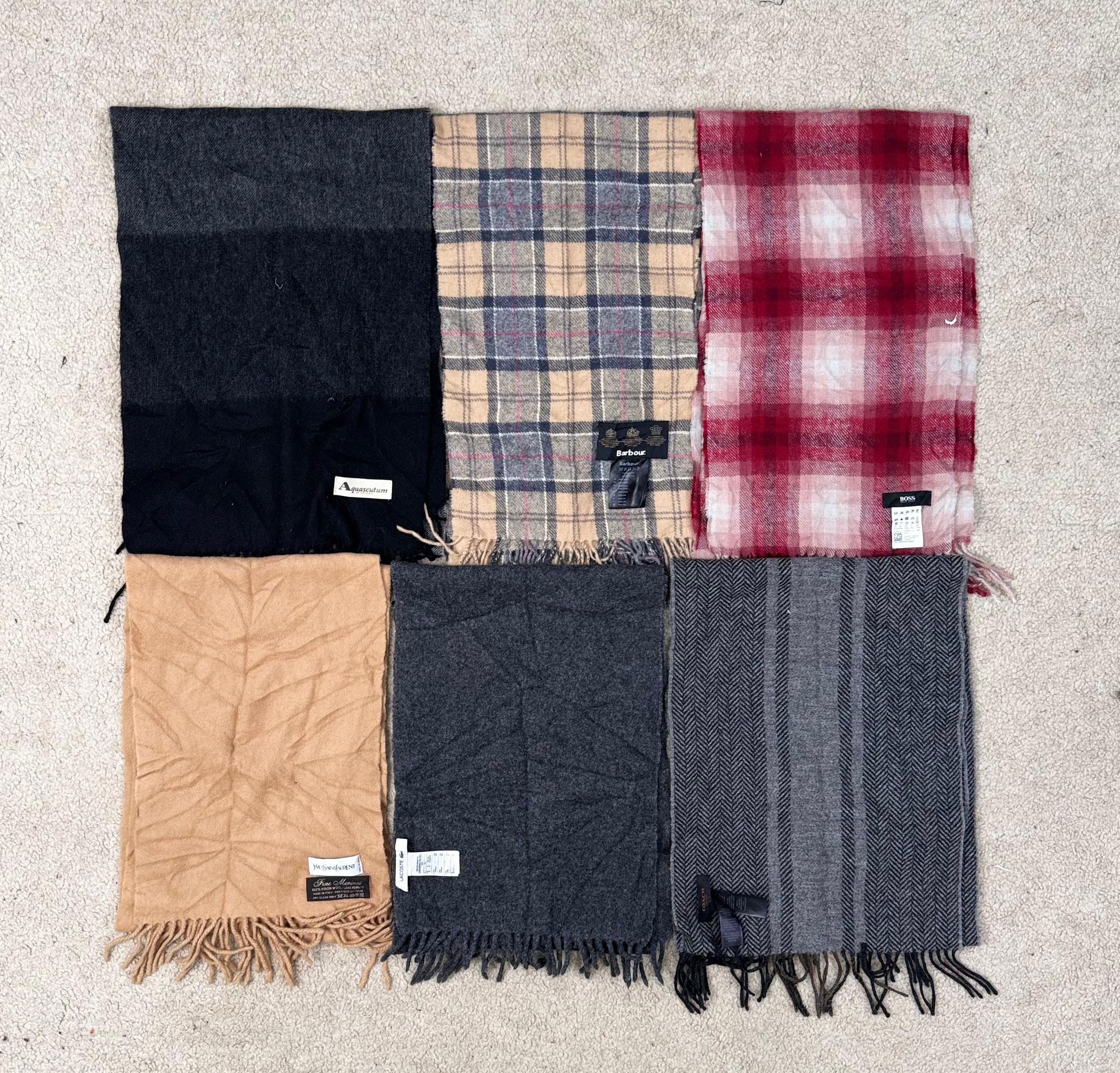 #VV95 Mix Scarves: Coach/Aquascutum/YSL/Lacoste/Hugo Boss/Barbour 30 PCs