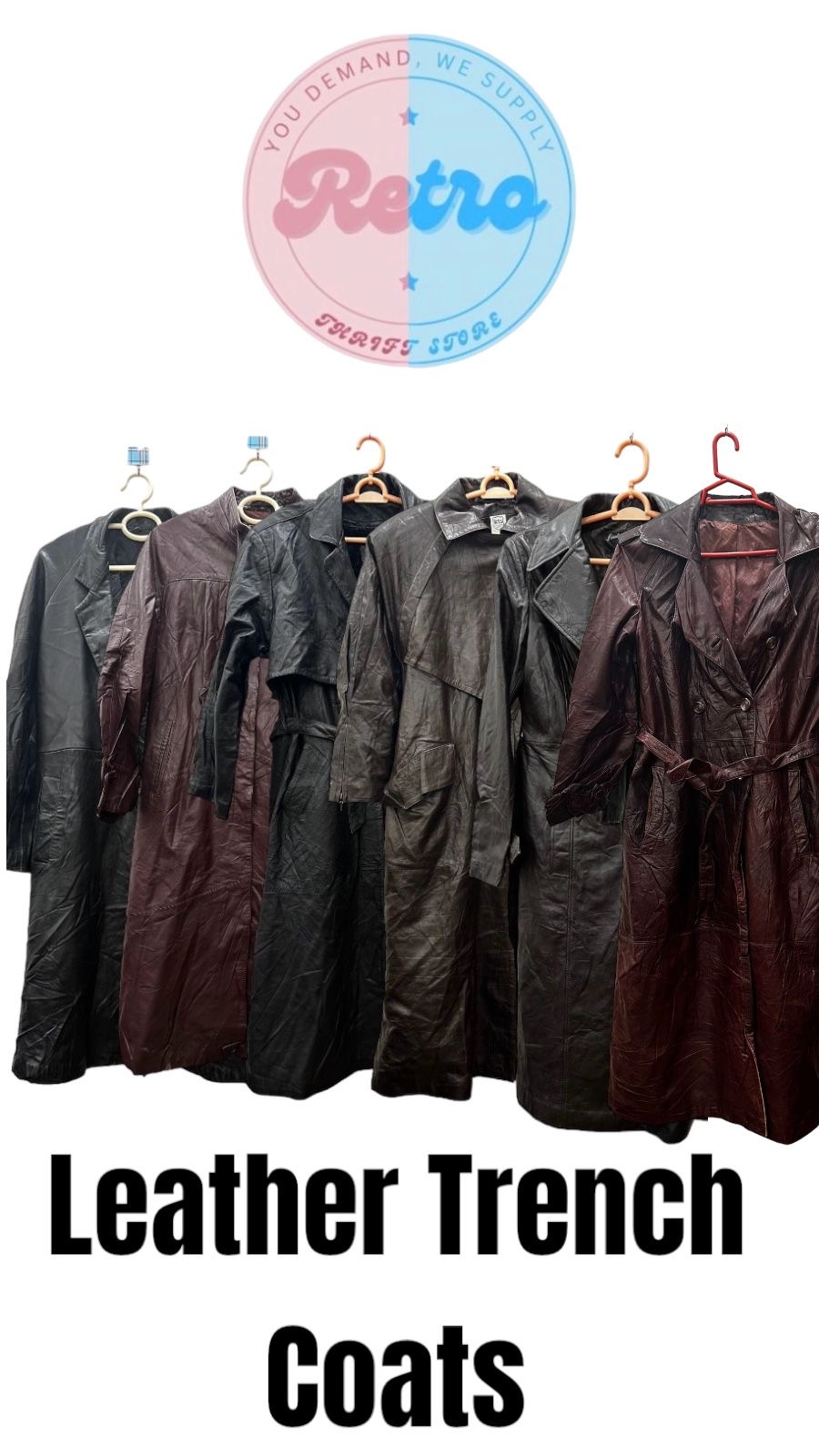 Manteaux trench en cuir original 10 pcs