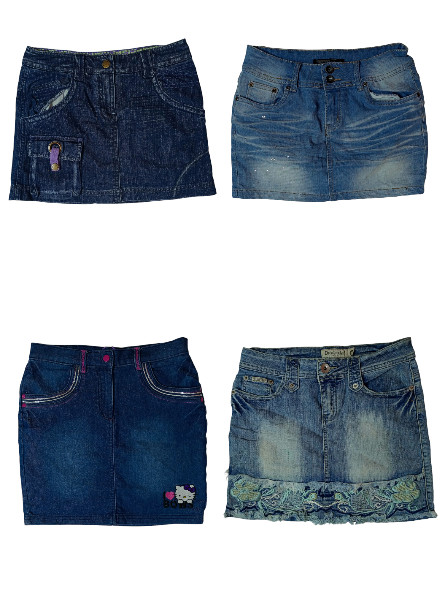 Jupe en denim Y2k mini (Ts-092)