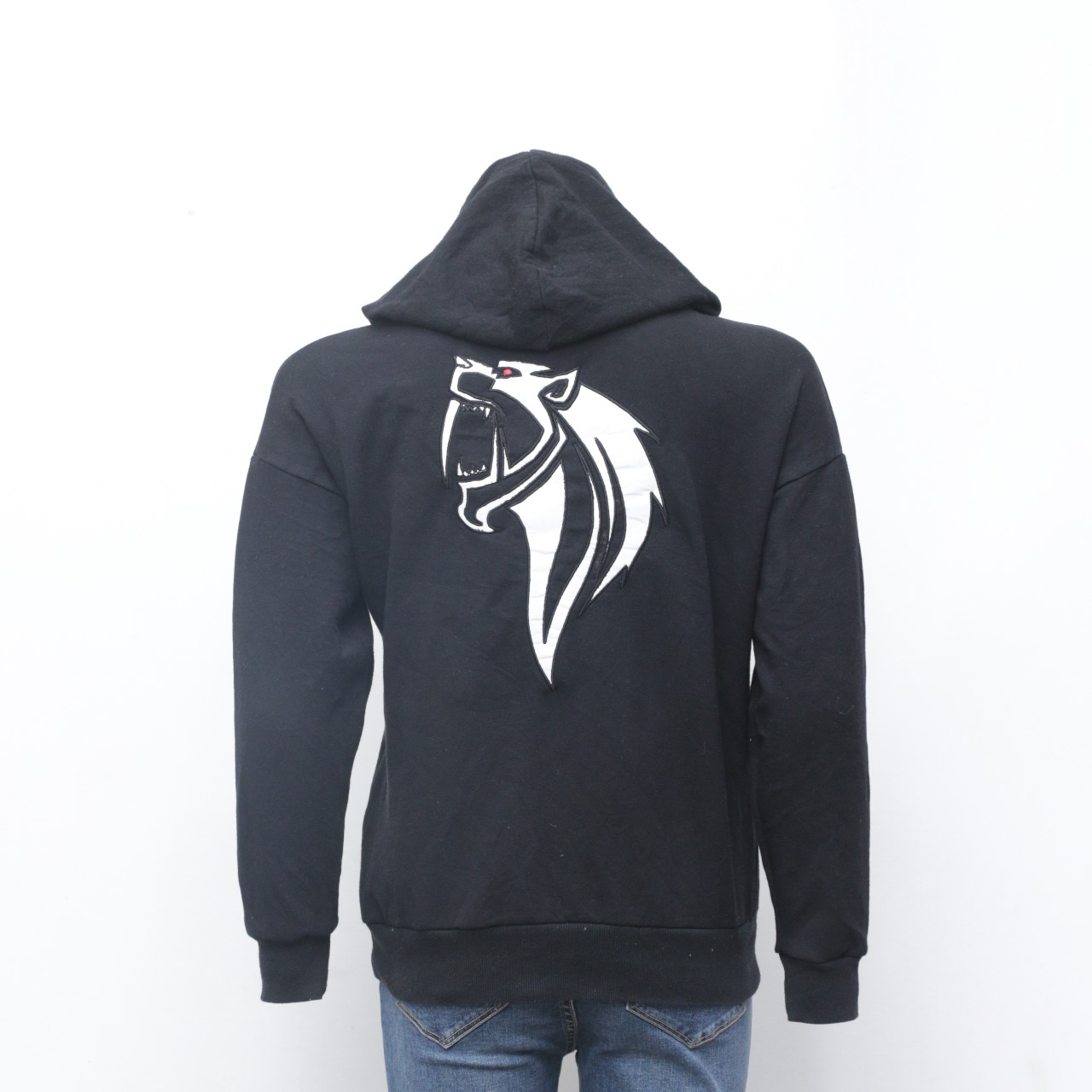 Rework Loin bestickte Kapuzenpullover