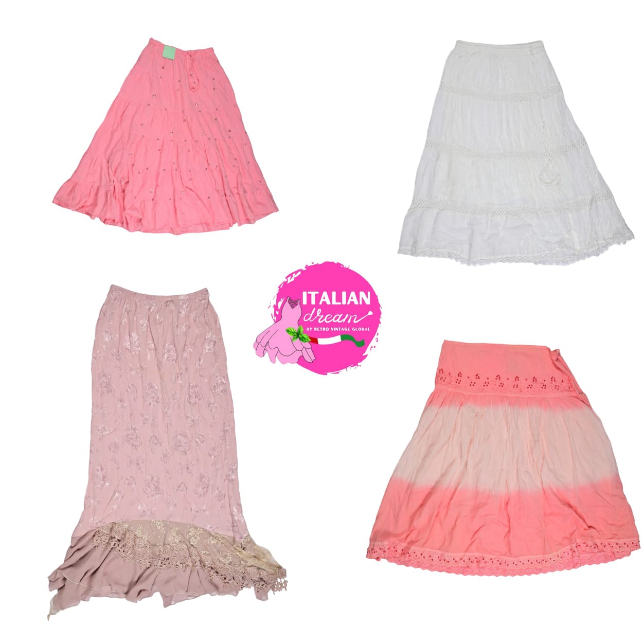 Pinky Pink Premium Cotton Skirts