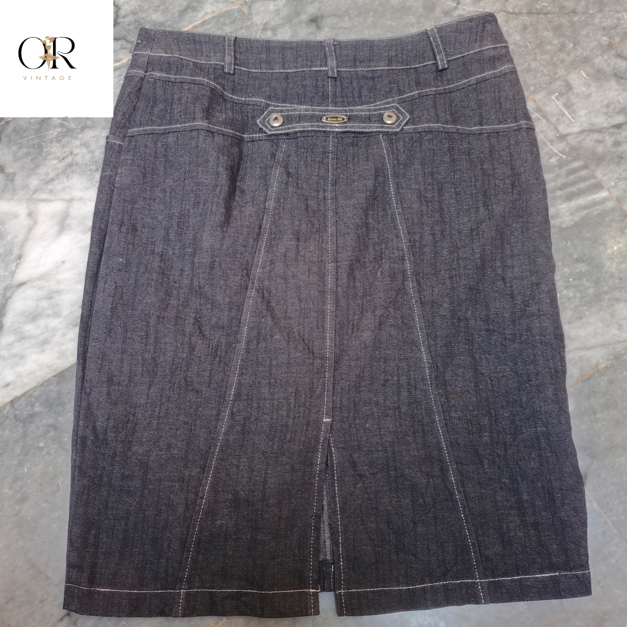 Y2k Denim Midi Skirt