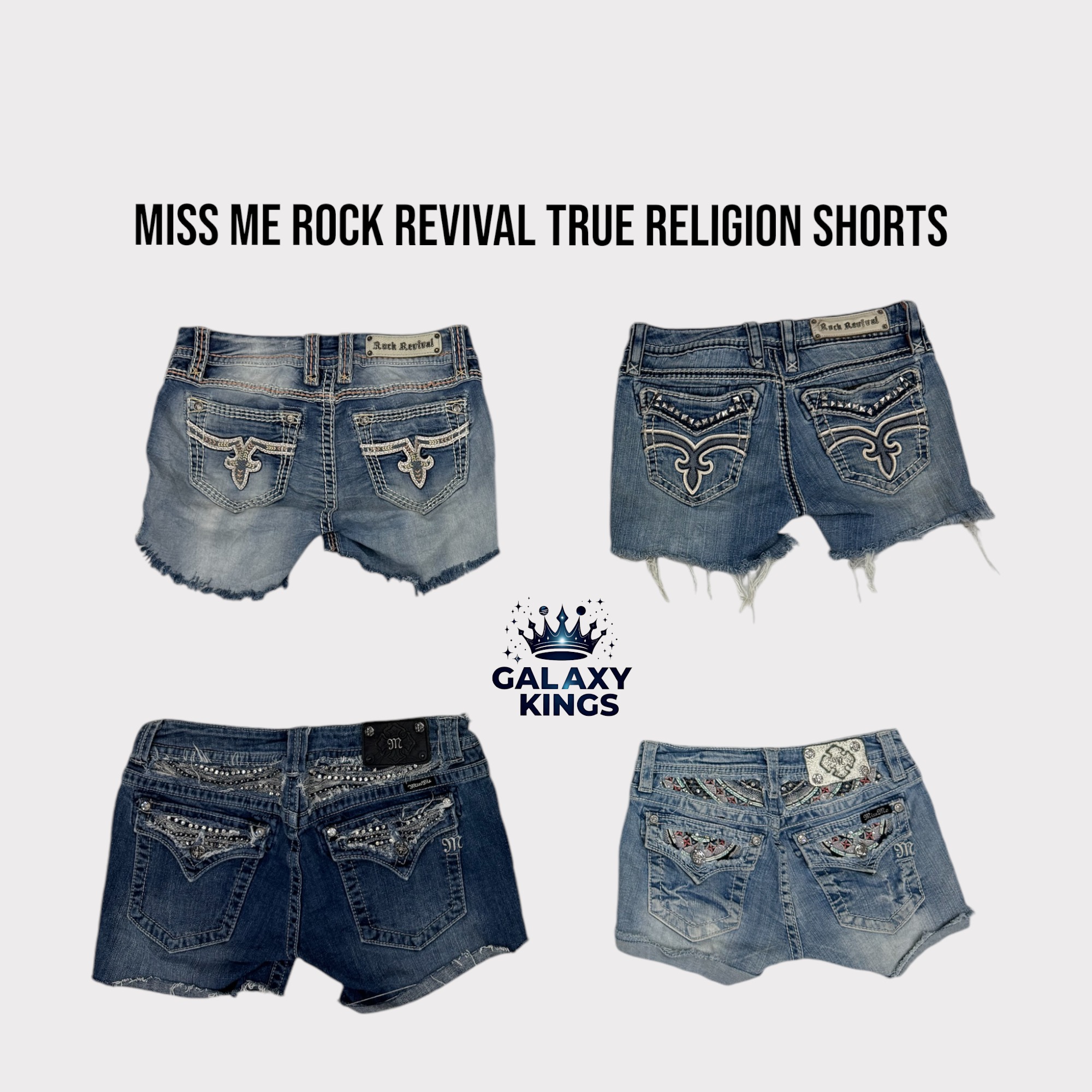 MISS ME ROCK REVIVAL TRUE RELIGION SHORTS