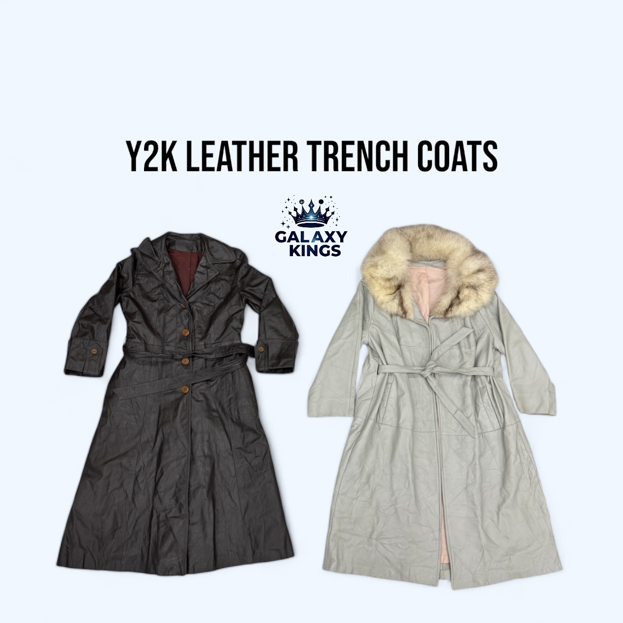 Y2K LEATHER TRENCH COATS