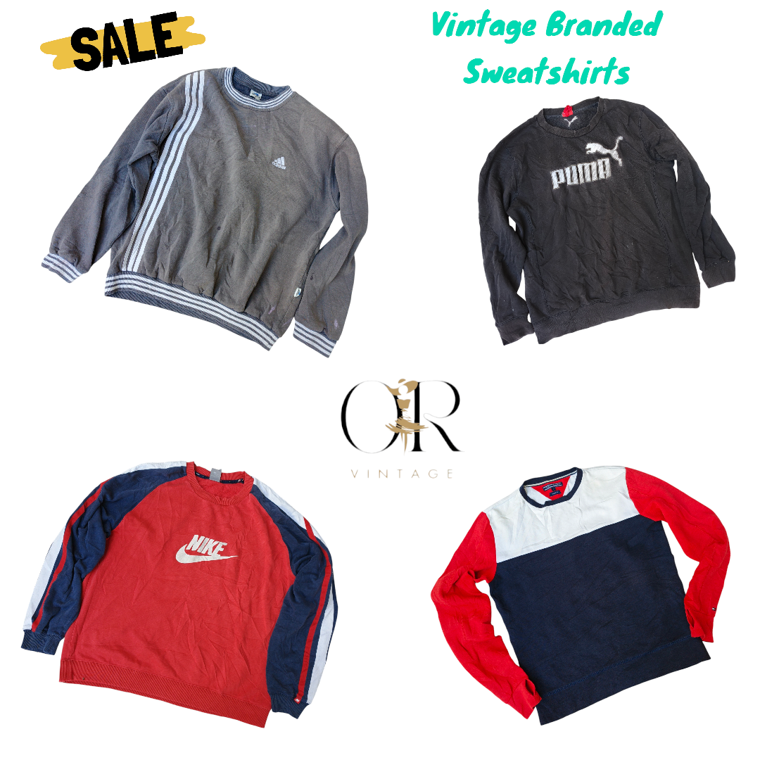 Vintage Branded Sweatshirts – Iconic Style, Lasting Comfort 10-Pcs