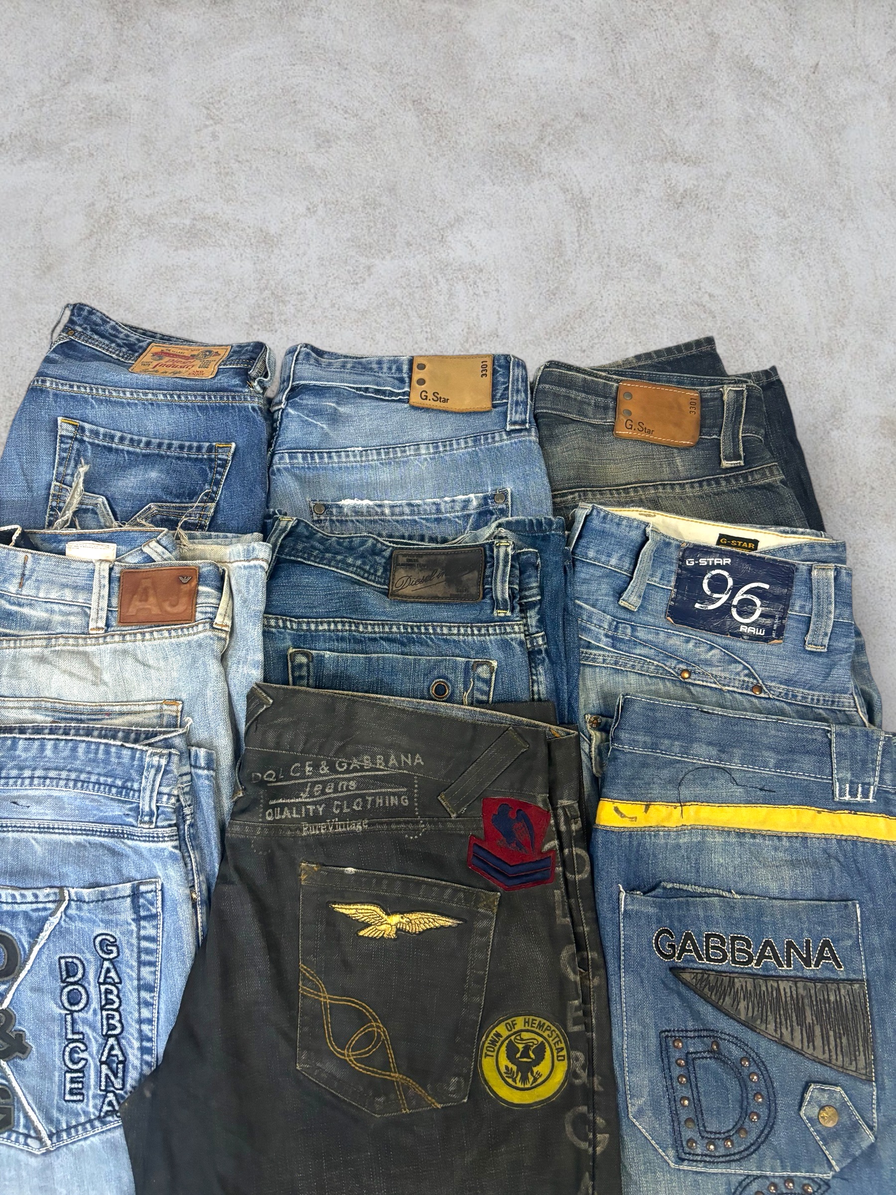 Armani D&G Diesel G-Star Baggy/Bootcut Jeans 20 Pcs (B28
