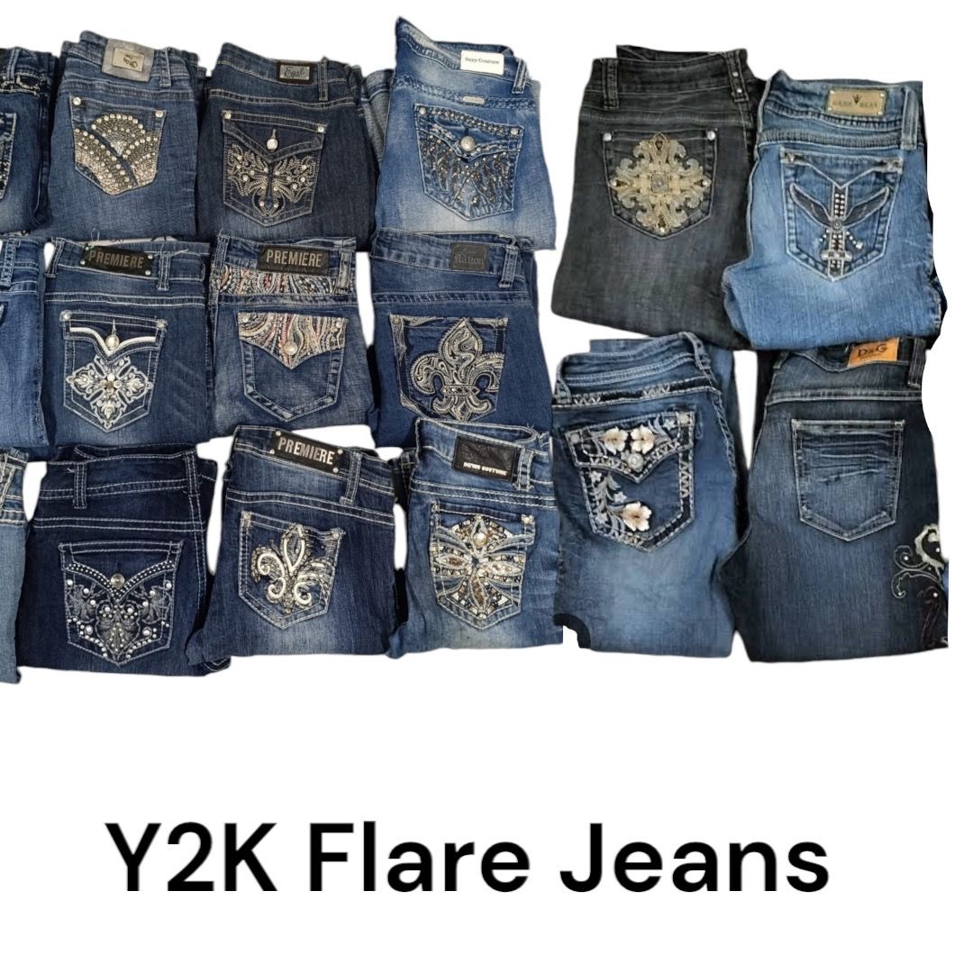 Y2K Schlagjeans für Frauen: 14 Stück