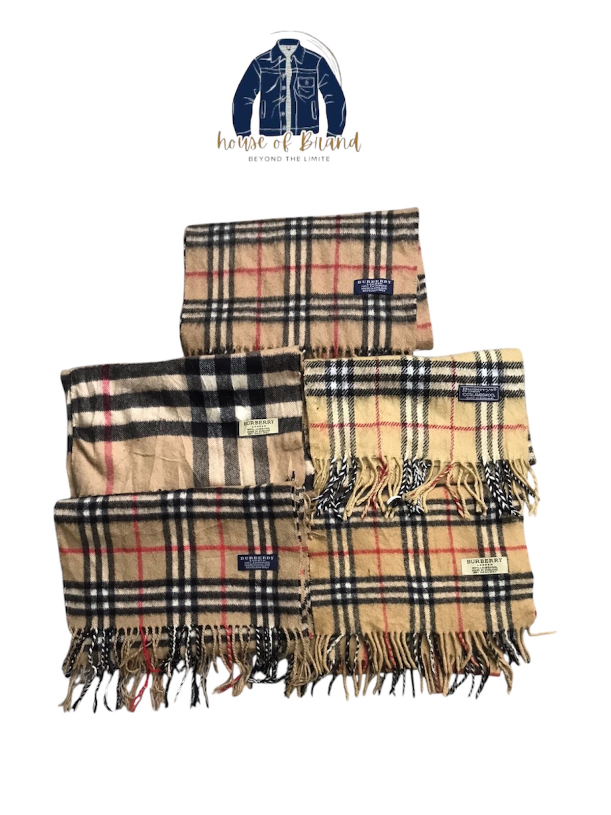 Y2k beige Burberry scarves