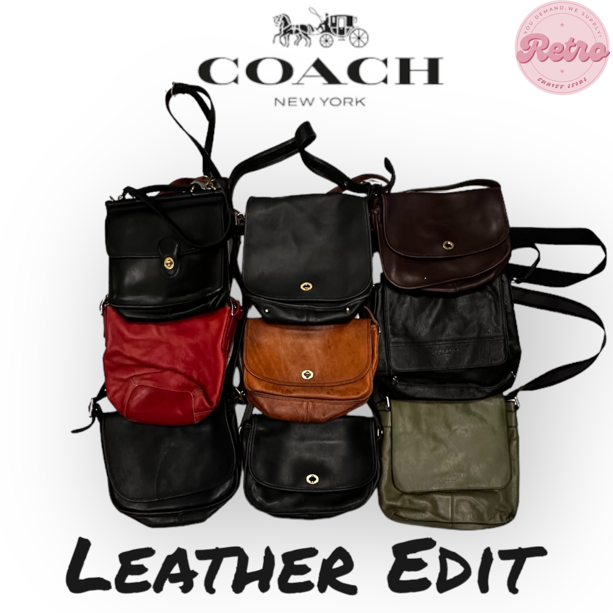 Coach vintage leather bags