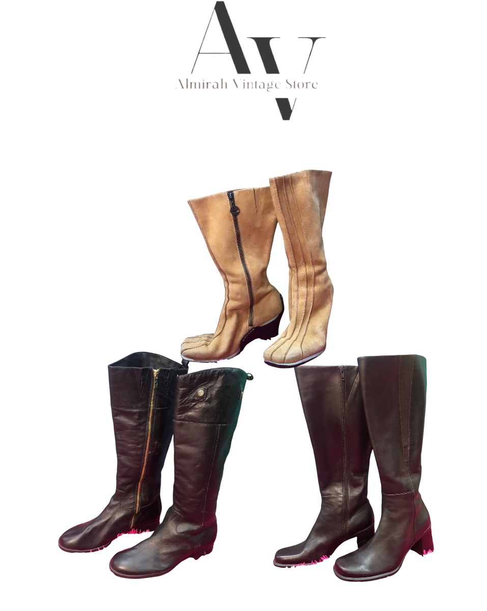 Y2k leather boots 25 pcs