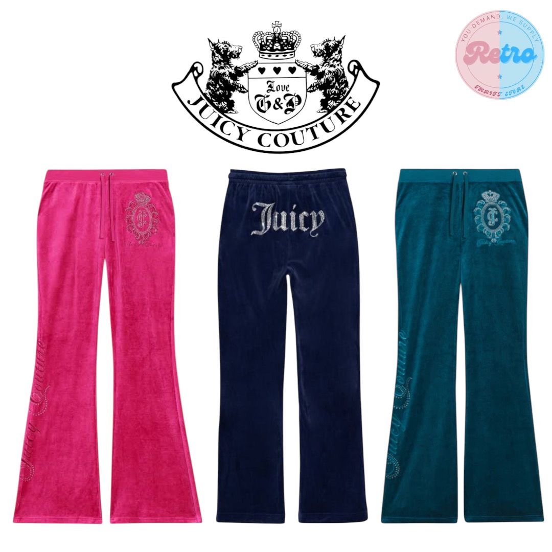 Y2K Juicy Couture Calças de Treino Largas: 50 Peças