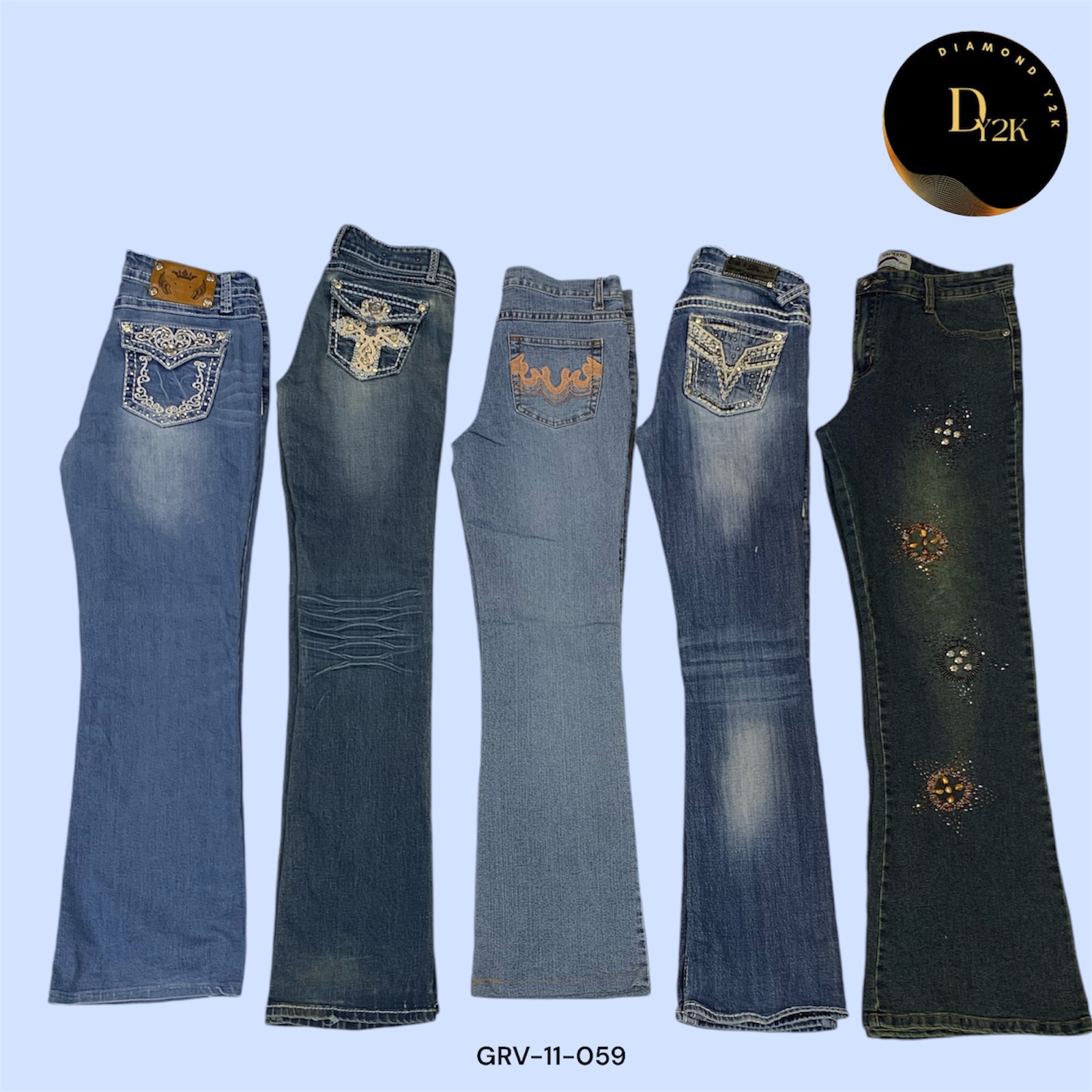 Retro-Vibes: Y2K weit geschnittene Denim-Jeans (GRV-11-059)