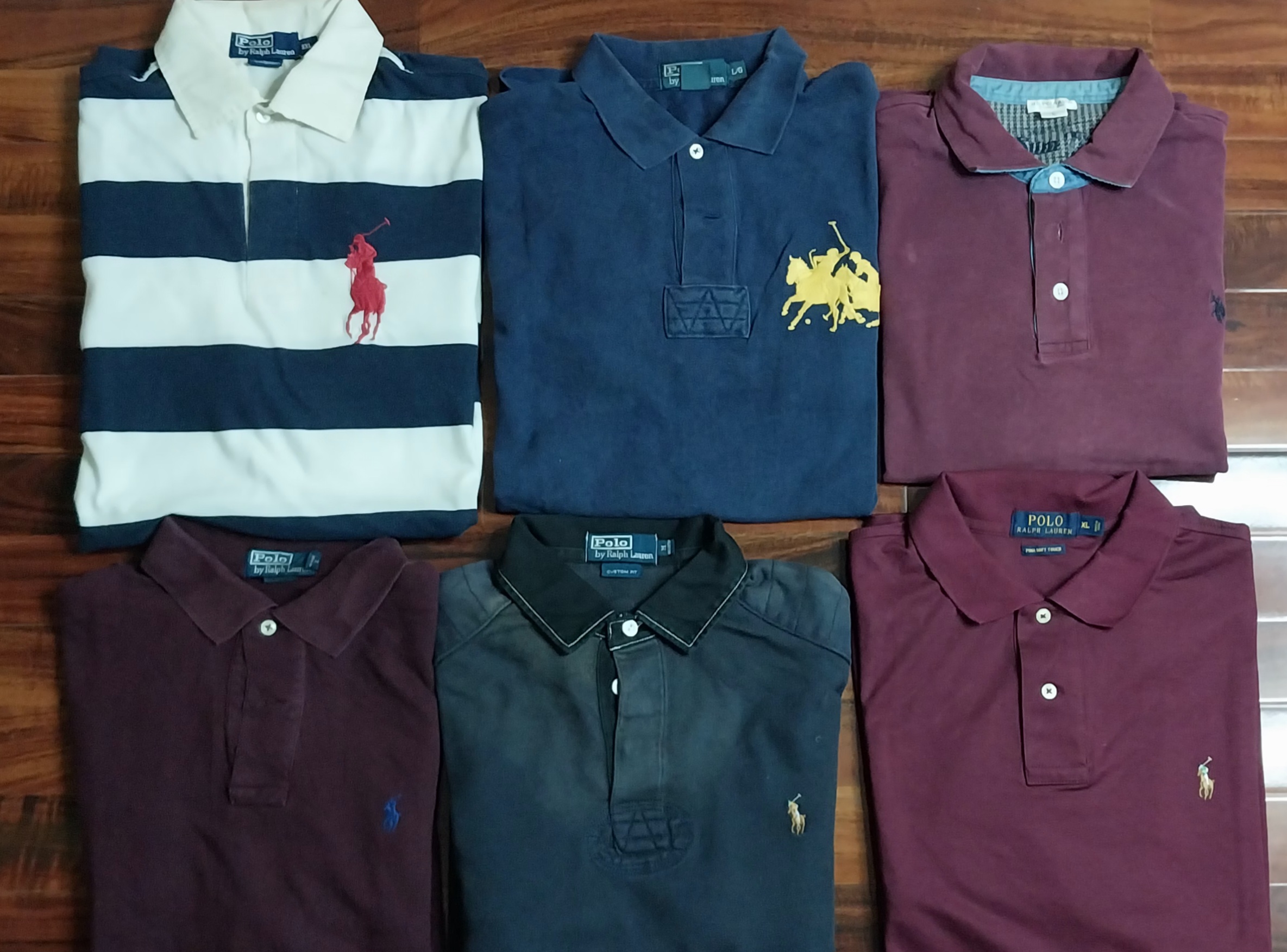 G0088 Polo Ralph Lauren Full Sleeve Collar T-Shirts 16 Pieces