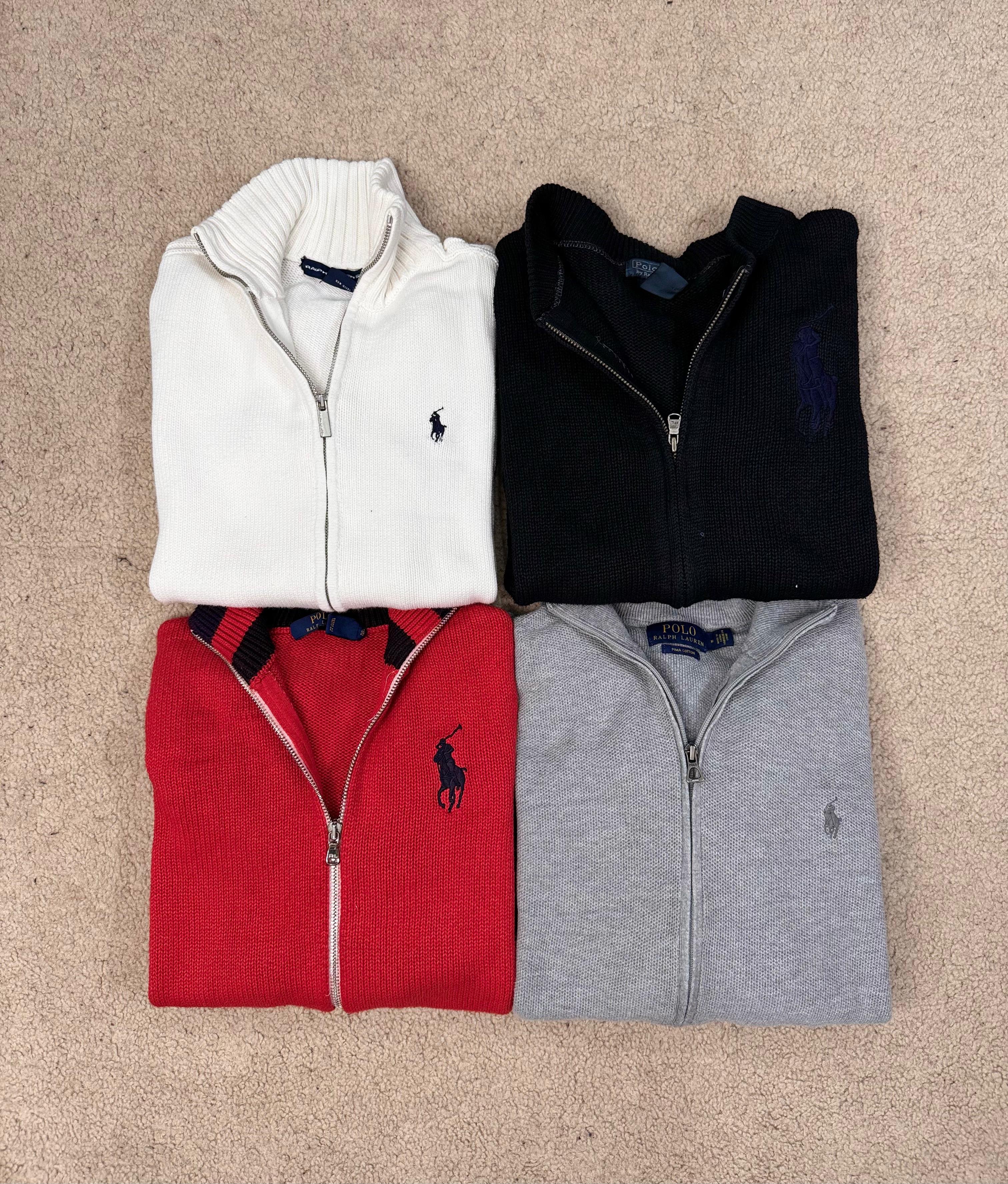 #VV152 Ralph Lauren Knitted Zippers 15 PCs