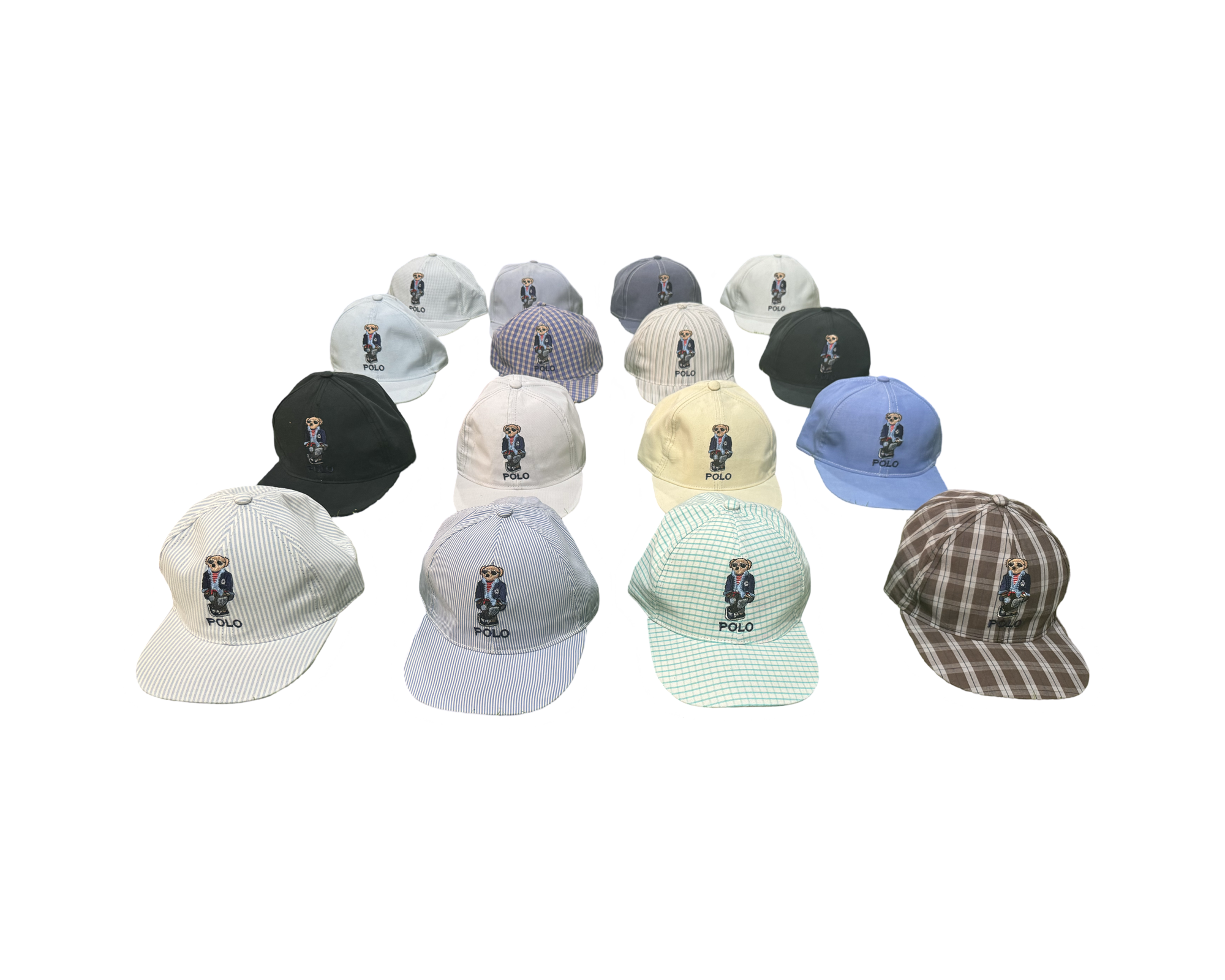 rework baseball cap made from ralph lauren shirts 50 pcs